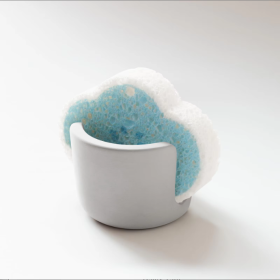 Diatom Mud Sponge Rack Kitchen & Bathroom Sink Caddy For Sponges Scrubbers (Option: Gray)